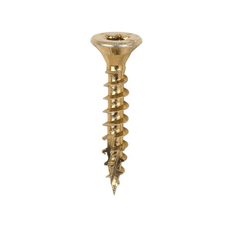 This is an image of Timco - C2 Clamp-Fix Screws - TX - Double Countersunk with Ribs - Twin-Cut - Yellow 4.0 x 25mm - (200 PCS Box) 40025C2C