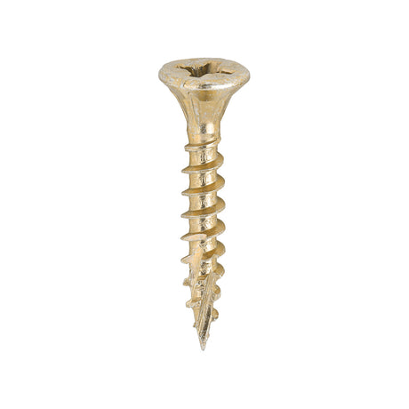 This is an image of Timco - C2 Strong-Fix Screws - PZ - Double Countersunk - Twin-Cut - Yellow 4.0 x 25mm - (200 PCS Box) 40025C2