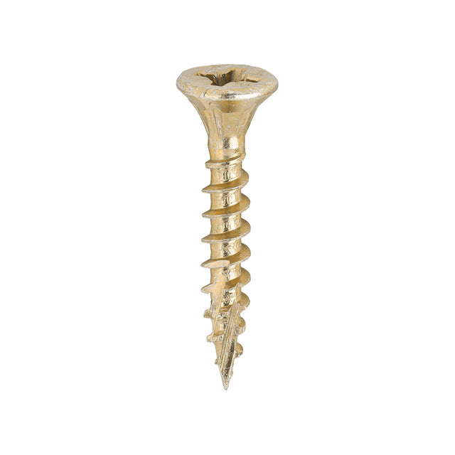 This is an image of Timco - C2 Strong-Fix Screws - PZ - Double Countersunk - Twin-Cut - Yellow 4.0 x 25mm - (200 PCS Box) 40025C2