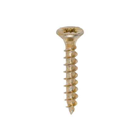 This is an image of Timco - Solo Chipboard & Woodscrews - PZ - Double Countersunk - Yellow 4.0 x 25mm - (200 PCS Box) 40025SOLOC