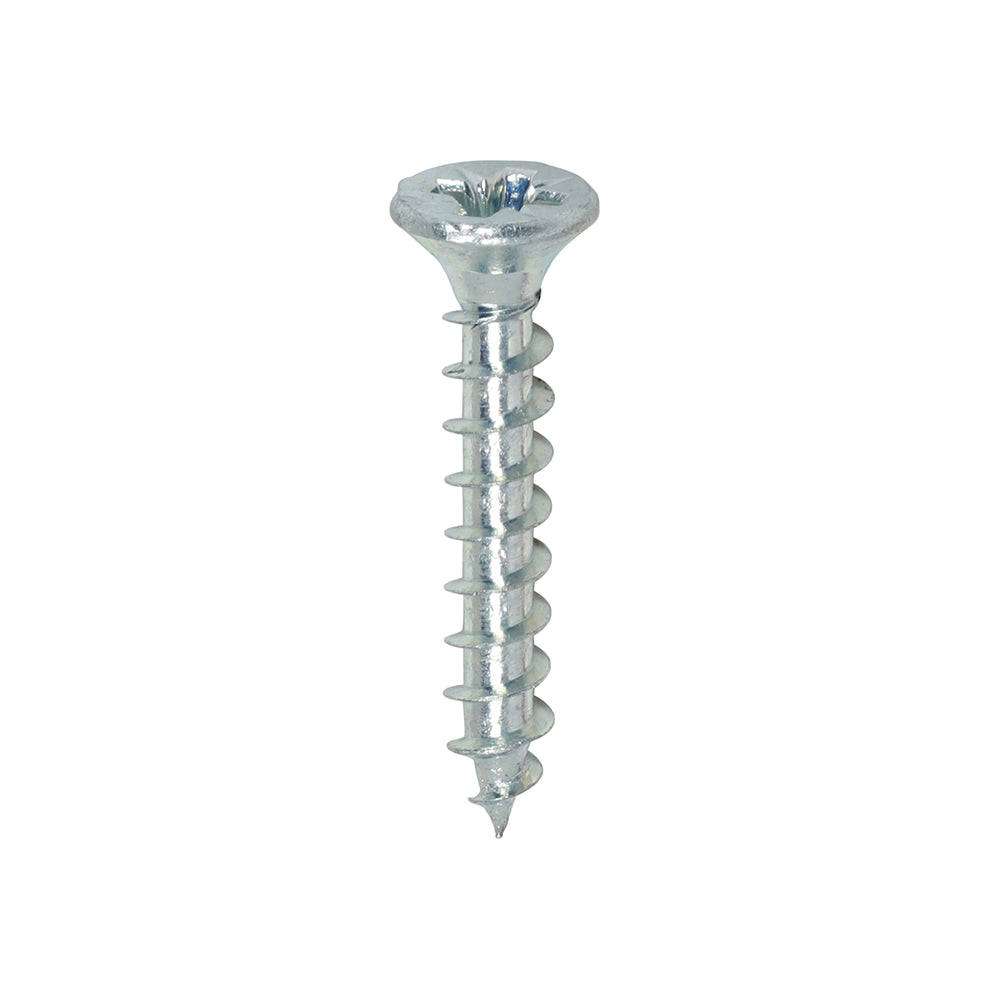 This is an image of Timco - Solo Chipboard & Woodscrews - PZ - Double Countersunk - Zinc 4.0 x 25mm - (200 PCS Box) 40025SOLOZ