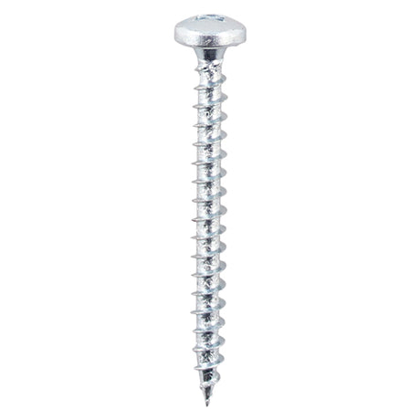 This is an image of Timco - Solo Chipboard & Woodscrews - SQ - Pan - Zinc 4.0 x 25mm - (200 PCS Box) 40025SQPSZ