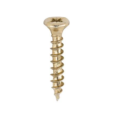 This is an image of Timco - Velocity Premium Multi-Use Screws - PZ - Double Countersunk - Yellow 4.0 x 25mm - (200 PCS Box) 40025VY