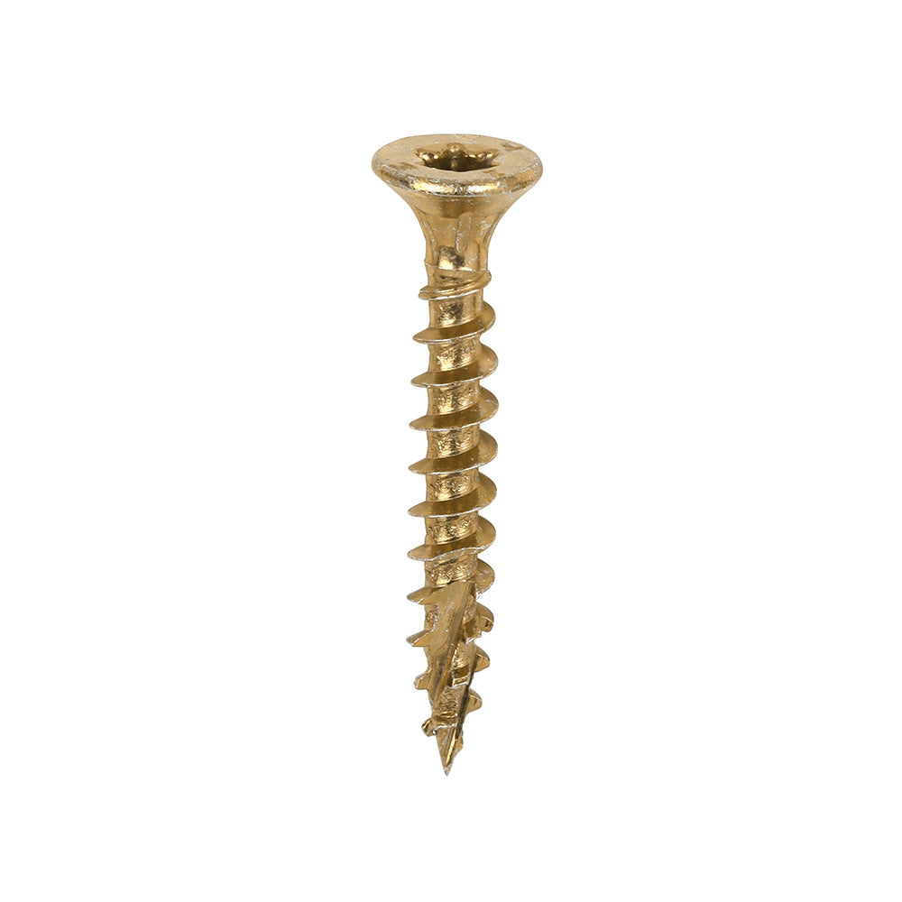 This is an image of Timco - C2 Clamp-Fix Screws - TX - Double Countersunk with Ribs - Twin-Cut - Yellow 4.0 x 30mm - (200 PCS Box) 40030C2C