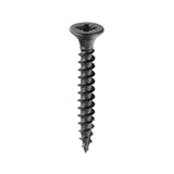 This is an image of Timco - Classic Multi-Purpose Screws - PZ - Double Countersunk - Exterior - Black Organic 4.0 x 30mm - (200 PCS Box) 40030CLAB