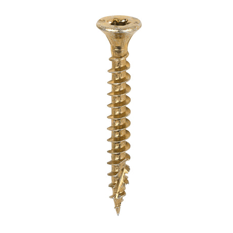 This is an image of Timco - C2 Clamp-Fix Screws - TX - Double Countersunk with Ribs - Twin-Cut - Yellow 4.0 x 35mm - (200 PCS Box) 40035C2C