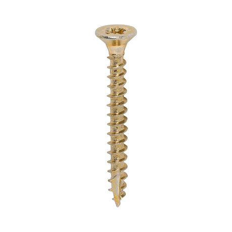 This is an image of Timco - Classic Multi-Purpose Screws - PZ - Double Countersunk - Yellow 4.0 x 35mm - (200 PCS Box) 40035CLAF