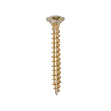 This is an image of Timco - Solo Chipboard & Woodscrews - PZ - Double Countersunk - Yellow 4.0 x 35mm - (200 PCS Box) 40035SOLOC