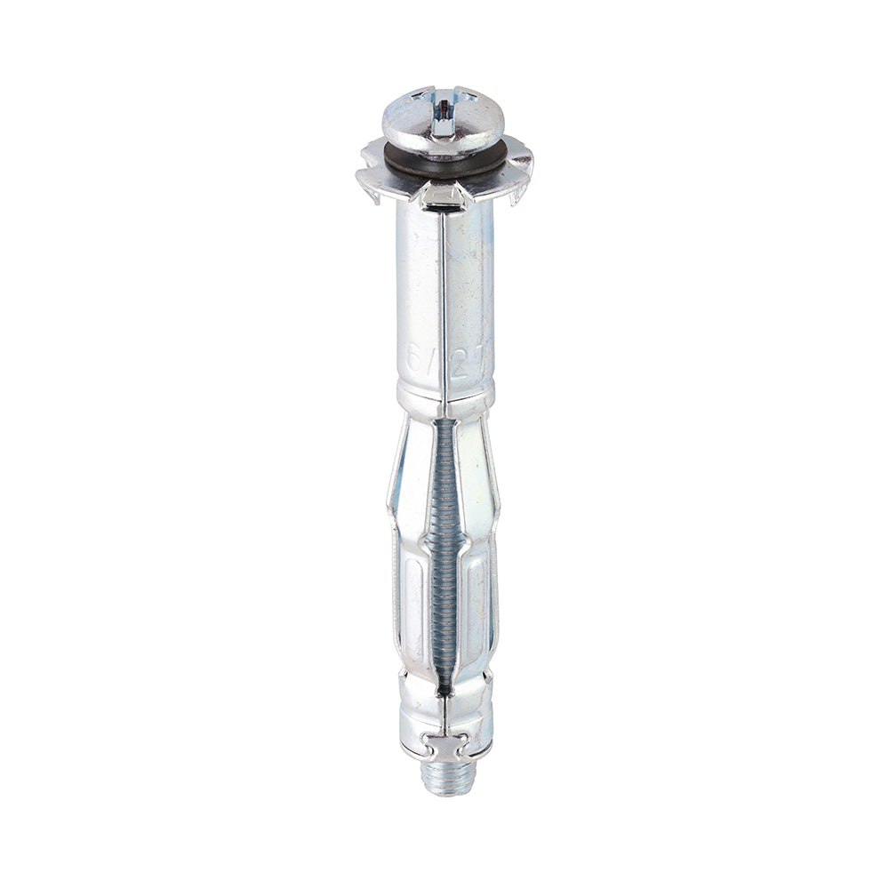 This is an image of Timco - Metal Cavity Anchors - Zinc M4 x 38 (45mm Screw) - (100 PCS Box) 40038CA
