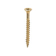 This is an image of Timco - C2 Clamp-Fix Screws - TX - Double Countersunk with Ribs - Twin-Cut - Yellow 4.0 x 40mm - (200 PCS Box) 40040C2C