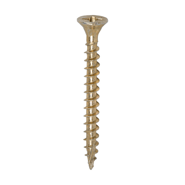 This is an image of Timco - C2 Strong-Fix Screws - PZ - Double Countersunk - Twin-Cut - Yellow 4.0 x 40mm - (200 PCS Box) 40040C2