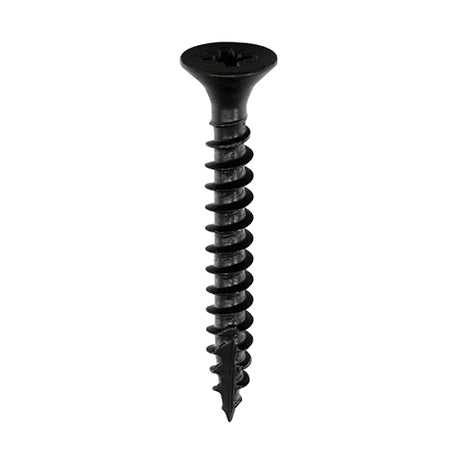 This is an image of Timco - Classic Multi-Purpose Screws - PZ - Double Countersunk - Exterior - Black Organic 4.0 x 40mm - (200 PCS Box) 40040CLAB