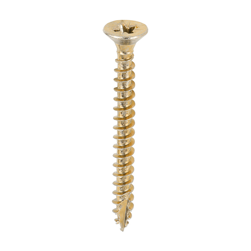 This is an image of Timco - Classic Multi-Purpose Screws - PZ - Double Countersunk - Yellow 4.0 x 40mm - (200 PCS Box) 40040CLAF