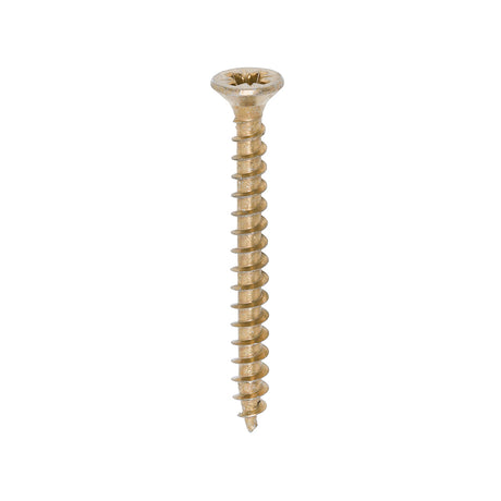 This is an image of Timco - Solo Chipboard & Woodscrews - PZ - Double Countersunk - Yellow 4.0 x 40mm - (200 PCS Box) 40040SOLOC