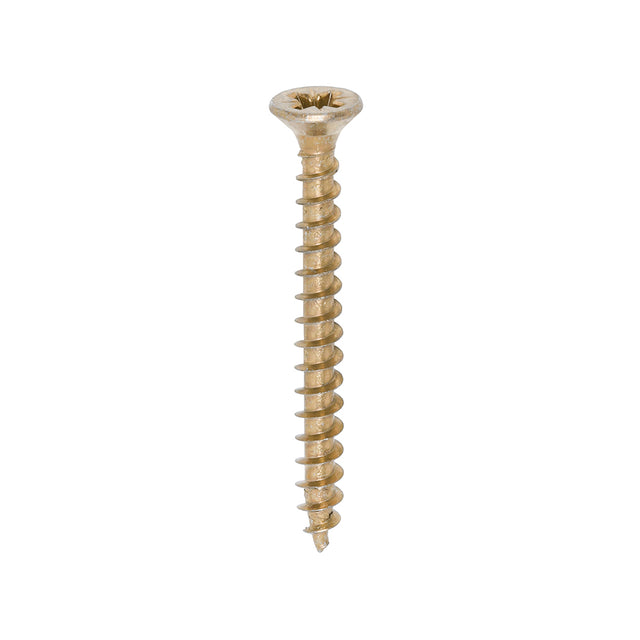 This is an image of Timco - Solo Chipboard & Woodscrews - PZ - Double Countersunk - Yellow 4.0 x 40mm - (200 PCS Box) 40040SOLOC