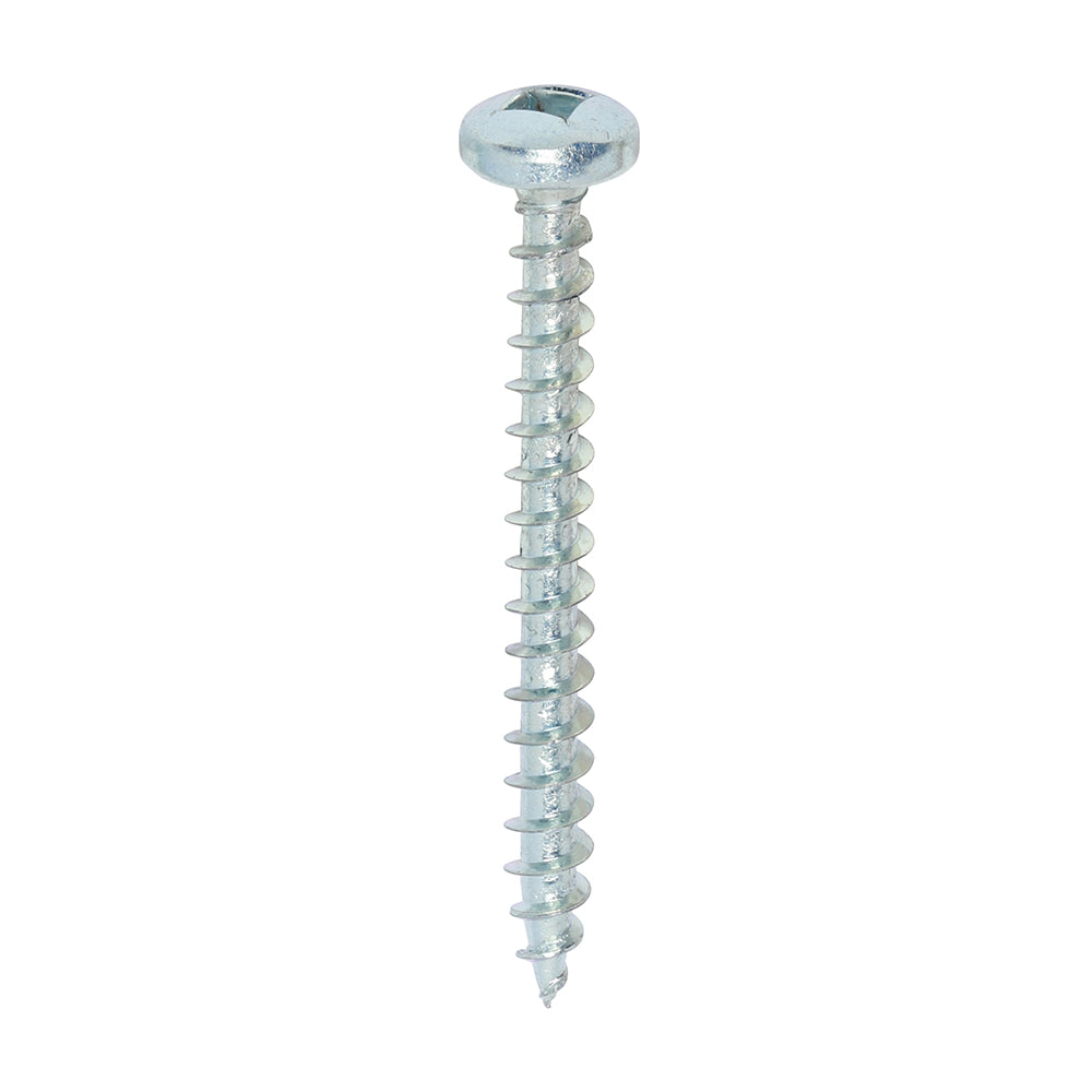 This is an image of Timco - Solo Chipboard & Woodscrews - SQ - Pan - Zinc 4.0 x 40mm - (200 PCS Box) 40040SQPSZ