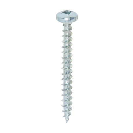 This is an image of Timco - Solo Chipboard & Woodscrews - SQ - Pan - Zinc 4.0 x 40mm - (200 PCS Box) 40040SQPSZ