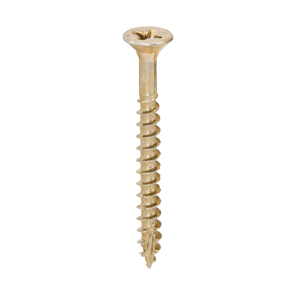 This is an image of Timco - Velocity Premium Multi-Use Screws - PZ - Double Countersunk - Yellow 4.0 x 40mm - (1000 PCS Box) 40040VYIND