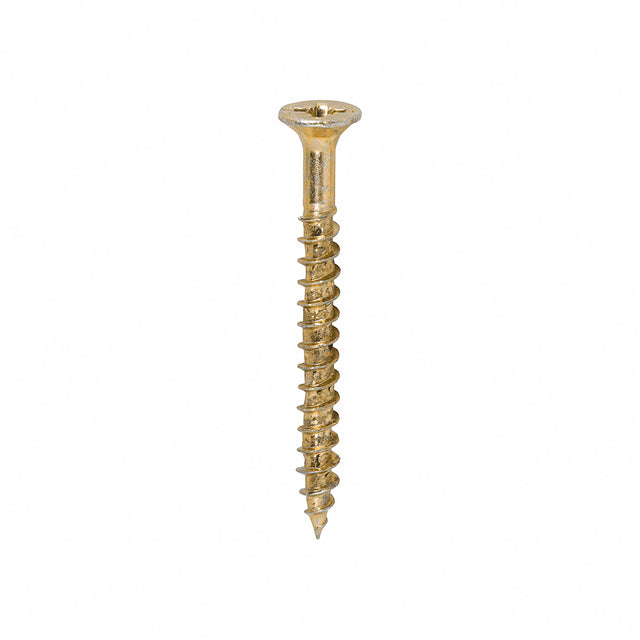 This is an image of Timco - Velocity Premium Multi-Use Screws - PZ - Double Countersunk - Yellow 4.0 x 40mm - (1200 PCS Tub) 40040VYTUB