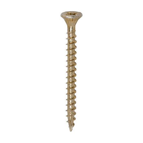 This is an image of Timco - C2 Strong-Fix Screws - PZ - Double Countersunk - Twin-Cut - Yellow 4.0 x 45mm - (200 PCS Box) 40045C2