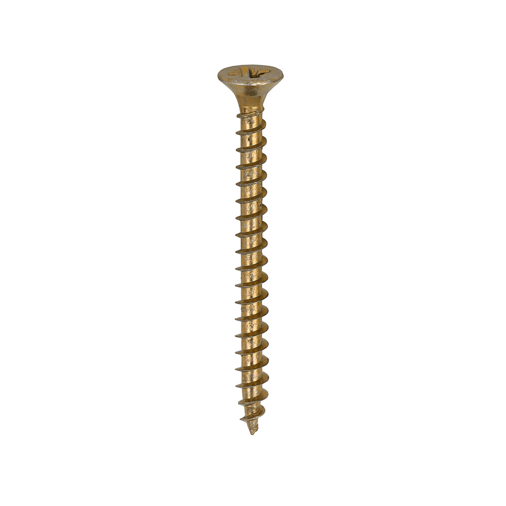 This is an image of Timco - Solo Chipboard & Woodscrews - PZ - Double Countersunk - Yellow 4.0 x 45mm - (200 PCS Box) 40045SOLOC