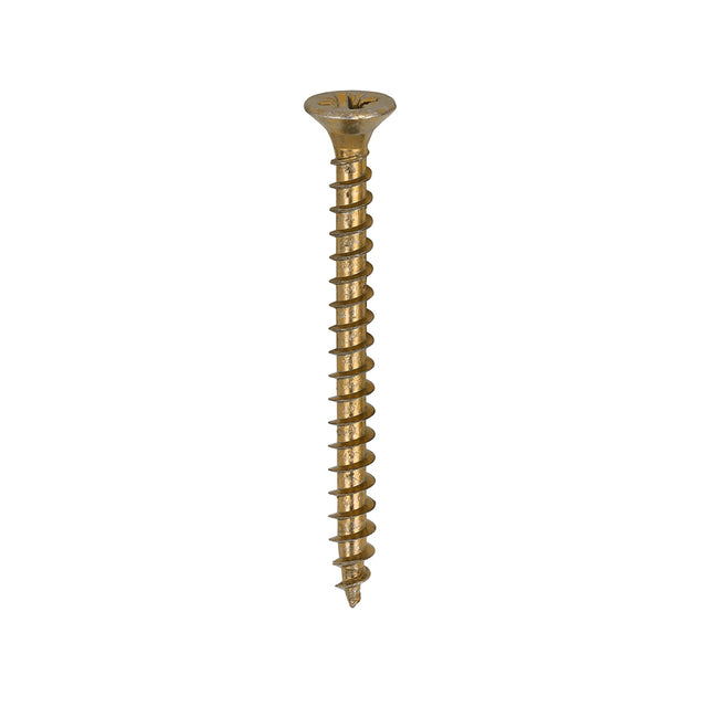 This is an image of Timco - Solo Chipboard & Woodscrews - PZ - Double Countersunk - Yellow 4.0 x 45mm - (200 PCS Box) 40045SOLOC