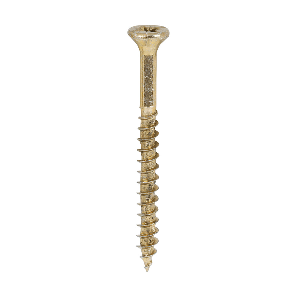 This is an image of Timco - Velocity Premium Multi-Use Screws - PZ - Double Countersunk - Yellow 4.0 x 45mm - (200 PCS Box) 40045VY