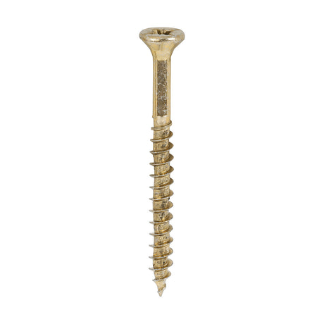 This is an image of Timco - Velocity Premium Multi-Use Screws - PZ - Double Countersunk - Yellow 4.0 x 45mm - (200 PCS Box) 40045VY