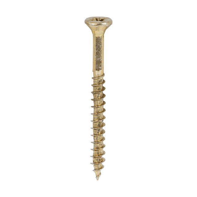 This is an image of Timco - Velocity Premium Multi-Use Screws - PZ - Double Countersunk - Yellow 4.0 x 45mm - (200 PCS Box) 40045VY