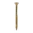 This is an image of Timco - C2 Clamp-Fix Screws - TX - Double Countersunk with Ribs - Twin-Cut - Yellow 4.0 x 50mm - (200 PCS Box) 40050C2C