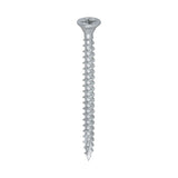 This is an image of Timco - C2 Exterior Strong-Fix Screws - PZ - Double Countersunk with Ribs - Twin-Cut - Silver 4.0 x 50mm - (200 PCS Box) 40050C2SBX