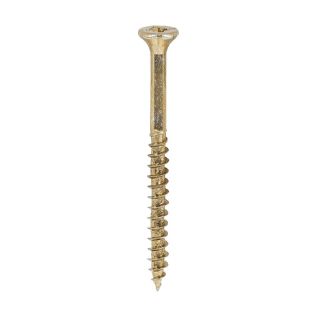 This is an image of Timco - Velocity Premium Multi-Use Screws - PZ - Double Countersunk - Yellow 4.0 x 50mm - (800 PCS Tub) 40050VYTUB