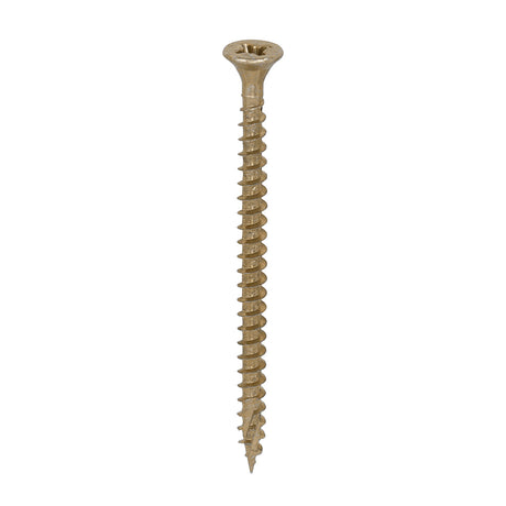This is an image of Timco - C2 Strong-Fix Screws - PZ - Double Countersunk - Twin-Cut - Yellow 4.0 x 60mm - (200 PCS Box) 40060C2