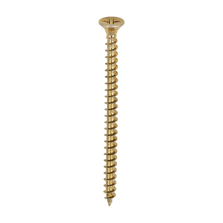 This is an image of Timco - Solo Chipboard & Woodscrews - Industry Pack - PZ - Double Countersunk - Yellow 4.0 x 60mm - (1000 PCS Box) 40060SOLOIND