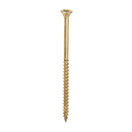 This is an image of Timco - C2 Clamp-Fix Screws - TX - Double Countersunk with Ribs - Twin-Cut - Yellow 4.0 x 70mm - (200 PCS Box) 40070C2C