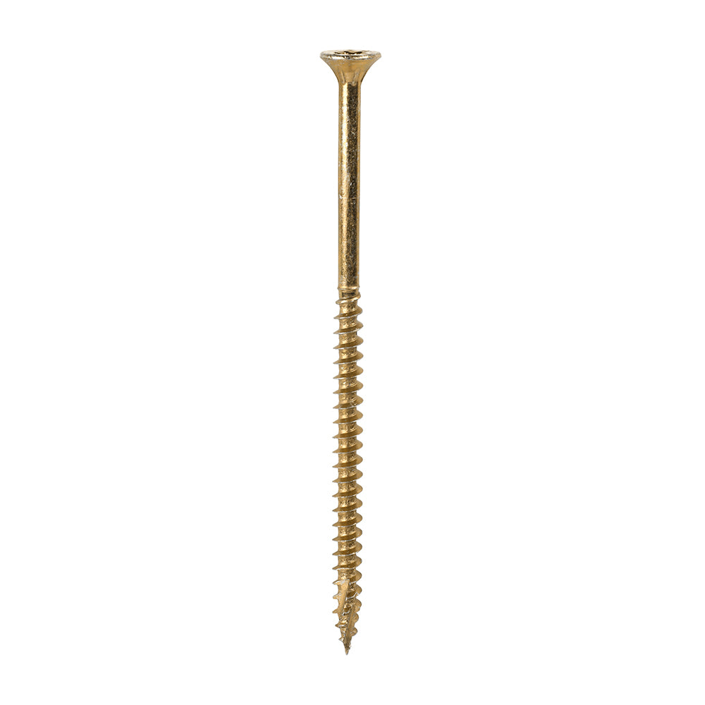 This is an image of Timco - C2 Clamp-Fix Screws - TX - Double Countersunk with Ribs - Twin-Cut - Yellow 4.0 x 80mm - (200 PCS Box) 40080C2C