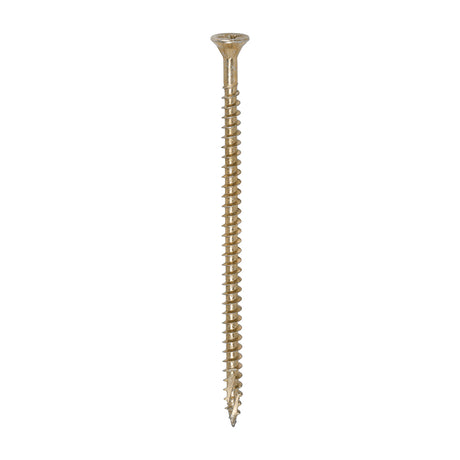 This is an image of Timco - C2 Strong-Fix Screws - PZ - Double Countersunk - Twin-Cut - Yellow 4.0 x 80mm - (200 PCS Box) 40080C2