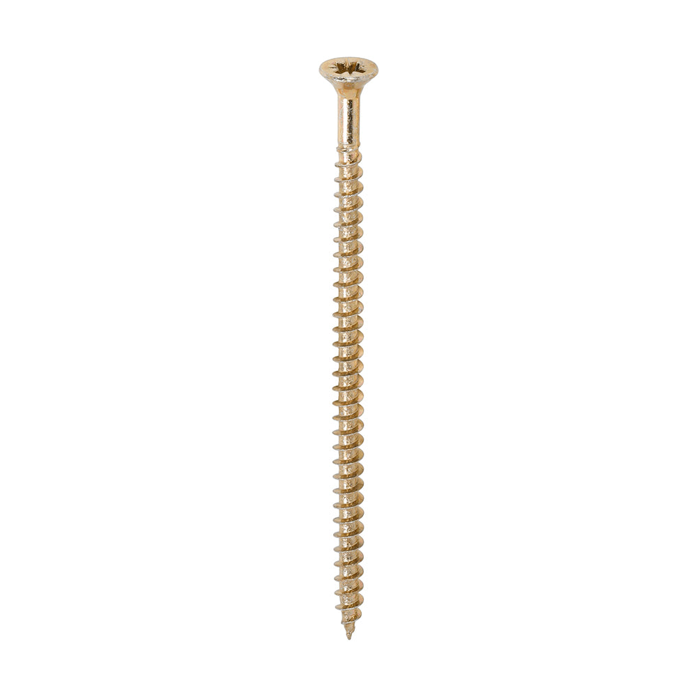 This is an image of Timco - Solo Chipboard & Woodscrews - PZ - Double Countersunk - Yellow 4.0 x 80mm - (200 PCS Box) 40080SOLOC