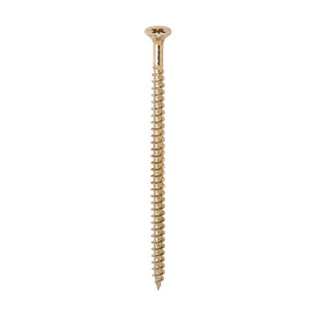 This is an image of Timco - Solo Chipboard & Woodscrews - PZ - Double Countersunk - Yellow 4.0 x 80mm - (200 PCS Box) 40080SOLOC