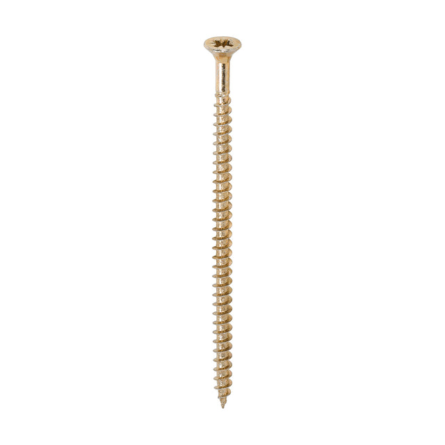 This is an image of Timco - Solo Chipboard & Woodscrews - PZ - Double Countersunk - Yellow 4.0 x 80mm - (200 PCS Box) 40080SOLOC