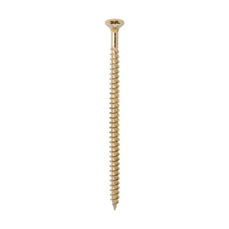 This is an image of Timco - Solo Chipboard & Woodscrews - Industry Pack - PZ - Double Countersunk - Yellow 4.0 x 80mm - (1000 PCS Box) 40080SOLOIND