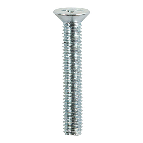 This is an image of Timco - Metric Threaded Machine Screws - PZ - Countersunk - Zinc M4 x 10mm - (100 PCS Box) 4010CPM