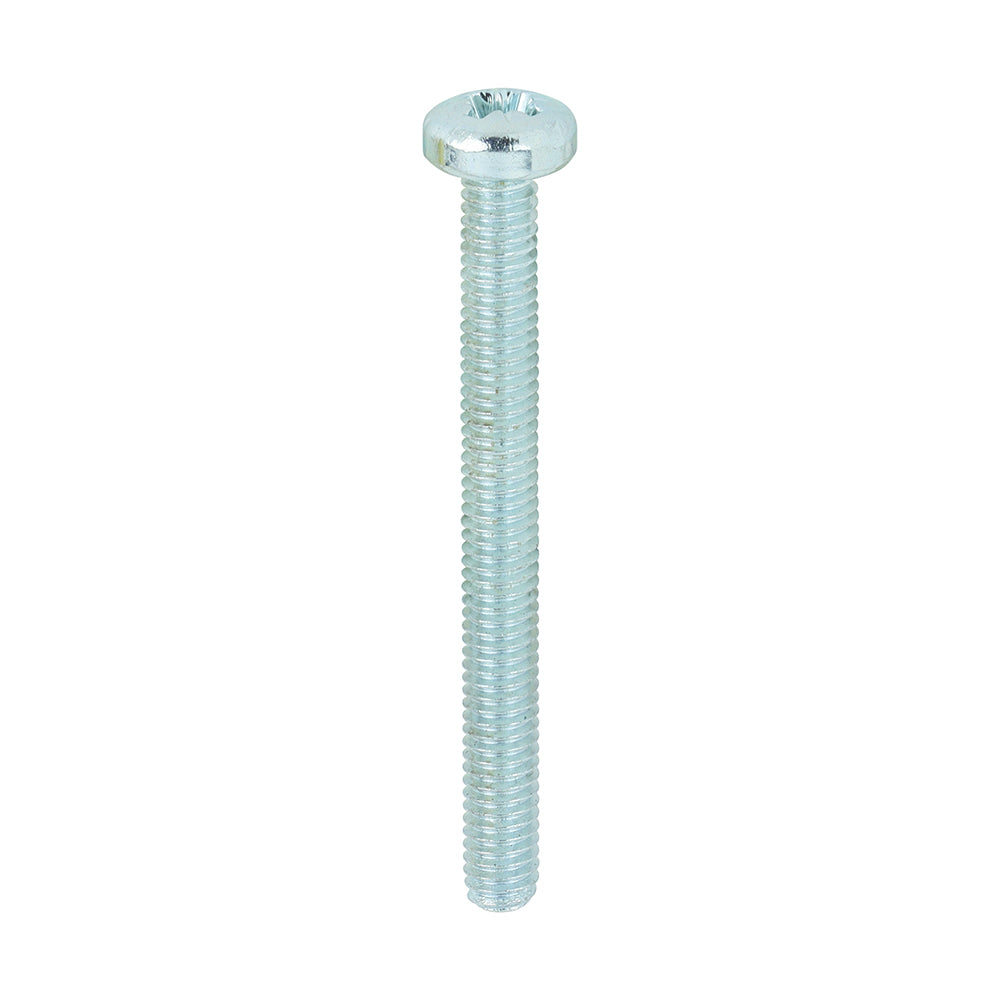This is an image of Timco - Metric Threaded Machine Screws - PZ - Pan Head - Zinc M4 x 40mm - (100 PCS Box) 4040PPM