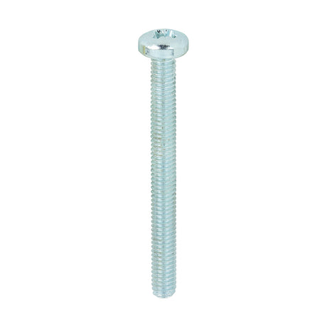 This is an image of Timco - Metric Threaded Machine Screws - PZ - Pan Head - Zinc M4 x 40mm - (100 PCS Box) 4040PPM