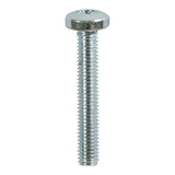 This is an image of Timco - Metric Threaded Machine Screws - PZ - Pan Head - Zinc M4 x 50mm - (100 PCS Box) 4050PPM