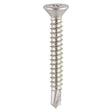 This is an image of Timco - Window Fabrication Screws - Countersunk - PH - Self-Tapping - Self-Drilling Point - Zinc 4.8 x 25mm - (1000 PCS Box) 423Z