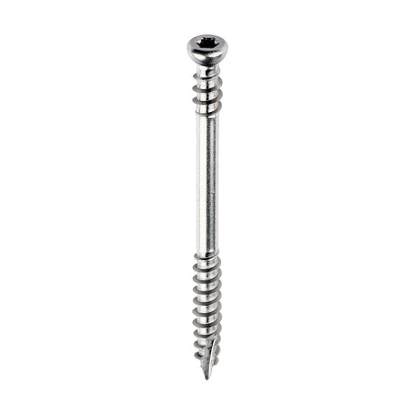 This is an image of Timco - C2 Deck-Fix Screws - TX - Cylinder - Single Slash - Stainless Steel 4.5 x 60mm - (250 PCS Box) 433187BX