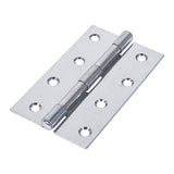 This is an image of Timco - Narrow Plain Butt Hinge (5050) - Zinc 100 x 58 (1 Pairs Plain Bag) 434255