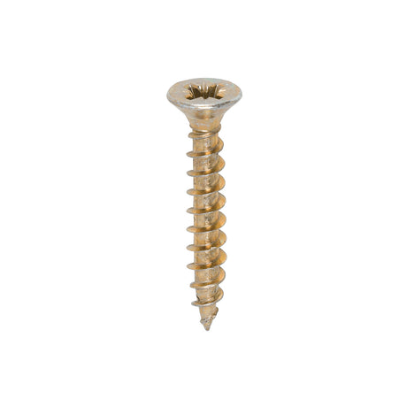 This is an image of Timco - Solo Chipboard & Woodscrews - PZ - Double Countersunk - Yellow 4.5 x 30mm - (200 PCS Box) 45030SOLOC