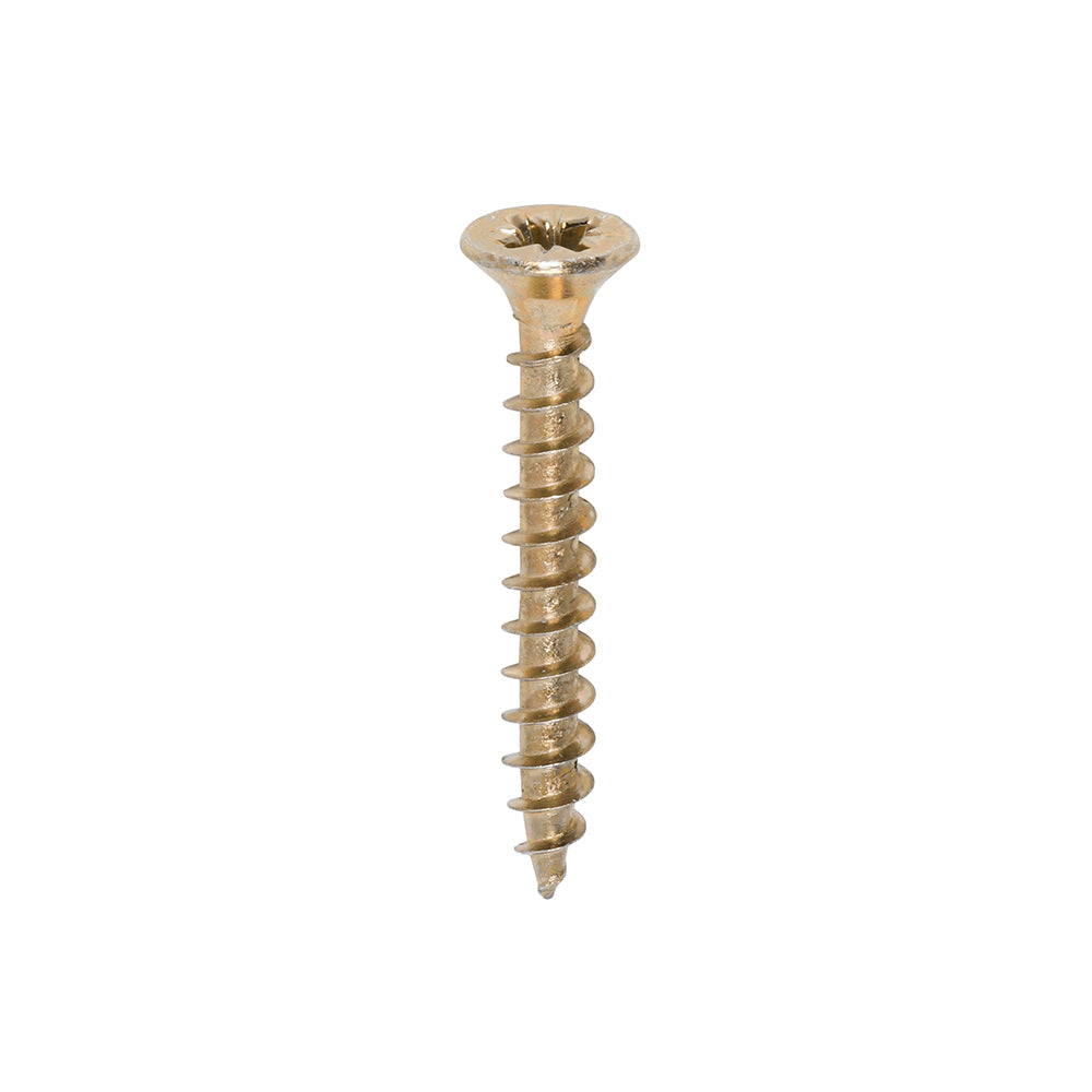 This is an image of Timco - Solo Chipboard & Woodscrews - PZ - Double Countersunk - Yellow 4.5 x 35mm - (200 PCS Box) 45035SOLOC